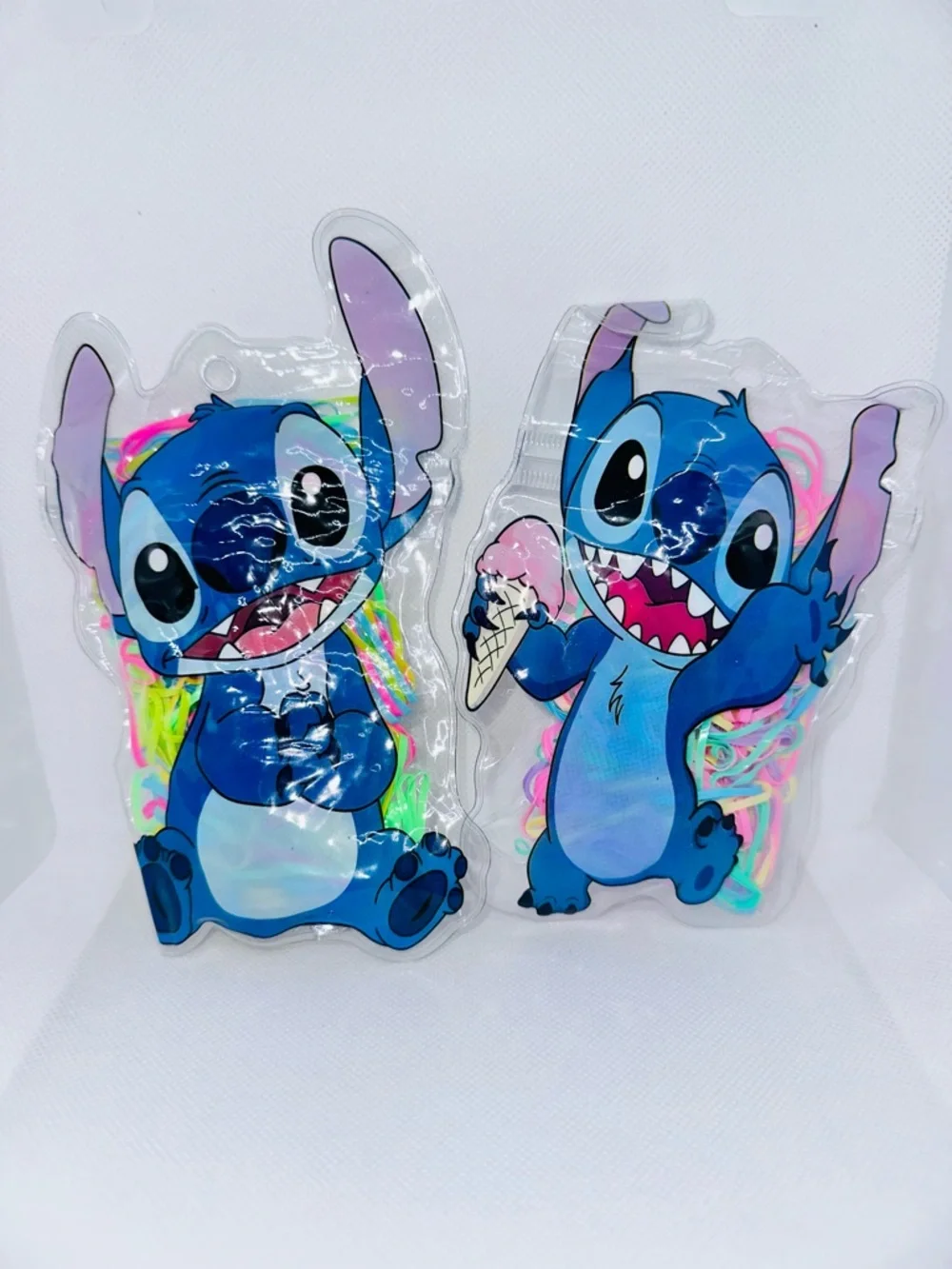 New 3pc Small Hair Ties in Stitch Bags